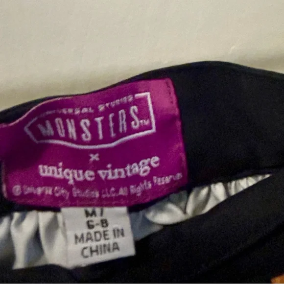 Unique Vintage x Frankenstein Skirt Universal Monsters Psychobilly Rockabilly - Picture 5 of 7